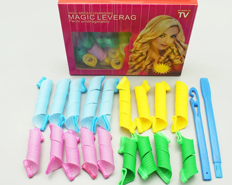 Rolos De Vestir De Cabelo Doméstico, Encrespador De Cabelo Longo Médio Curto, Onda De Água Padrão Magic Curl, Rolos De Caracol