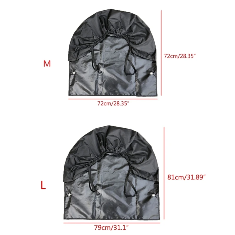 Tire Cover Trailer RV Black Waterproof UV Weather Resistant Car Tires Storage