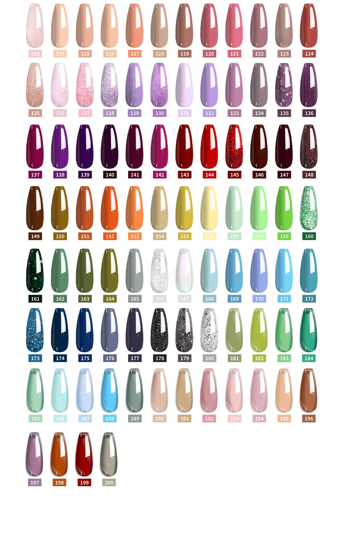 Limegirl 6-teiliges UV-Gel-Nagellack-Set, glitzerndes Rosa, 200 Farben, 8 ml, semi-permanentes Gel-Nagellack zum Einweichen, Maniküre-UV-Lack-Set – Detail 9