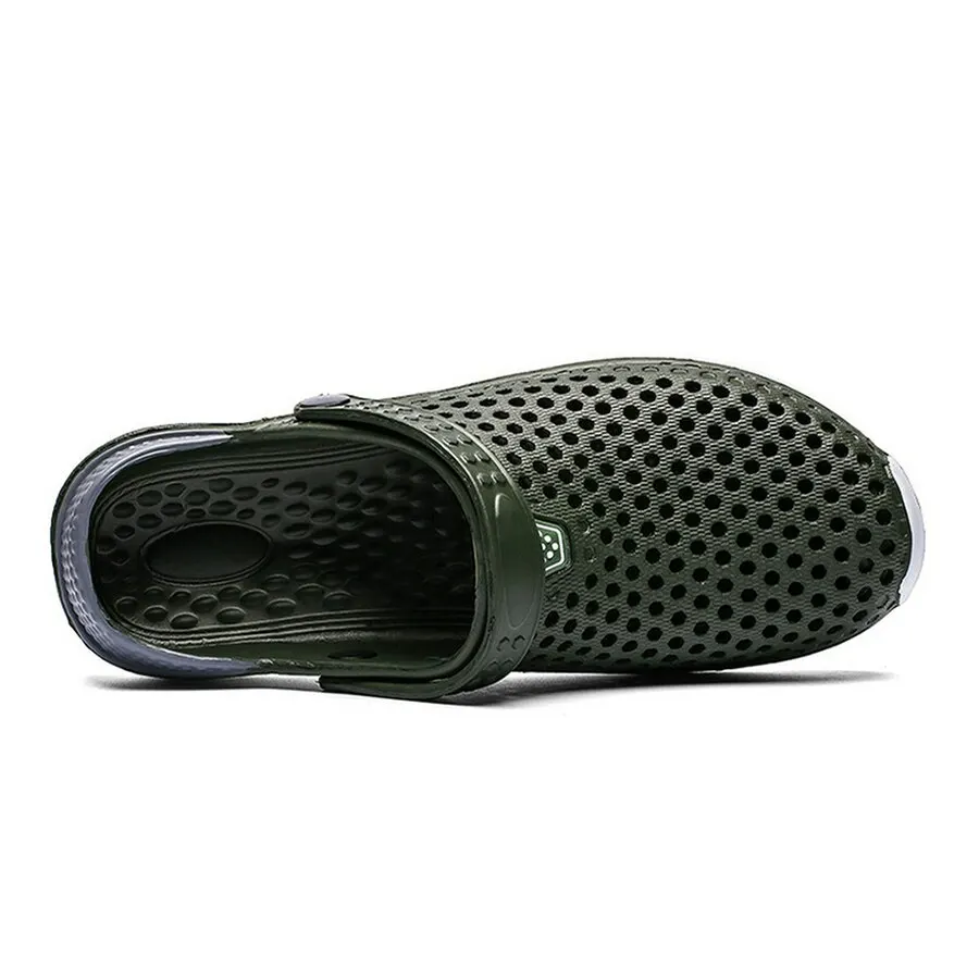 Leather Sandals Garden Shoes Unisex Fashion Beach Sandals Men Anti Slip Thick Sole Slippers Lightweight Summer Flip Flops Garden Shoes Man Women