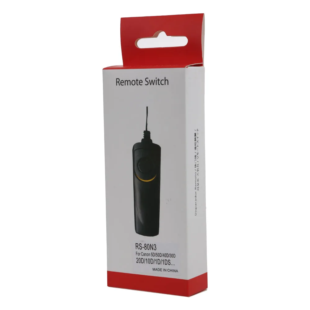 DSLR Camera Remote Control Shutter Release Switch RS-80N3 For Canon EOS 50D 5D 5D2 7D 7D2 5D Mark III Mark IV 1Ds III
