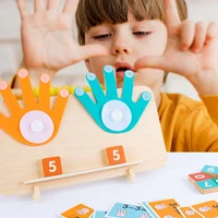 Kids Montessori Toys Wooden Finger Numbers Math Toy Children Counting Early Learning Educational Toys Toddlers Intelligence Game 2