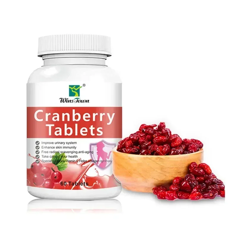 

60 pills of cranberry slices to supplement nutrition improve urinary system immunity help improve skin health food