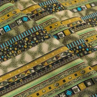 Stripe Pattern Cotton Linen Upholstery Fabric for Sofa Cover Dress Making Decorative Pillowcase Bohemian Household Quilt Textile 3