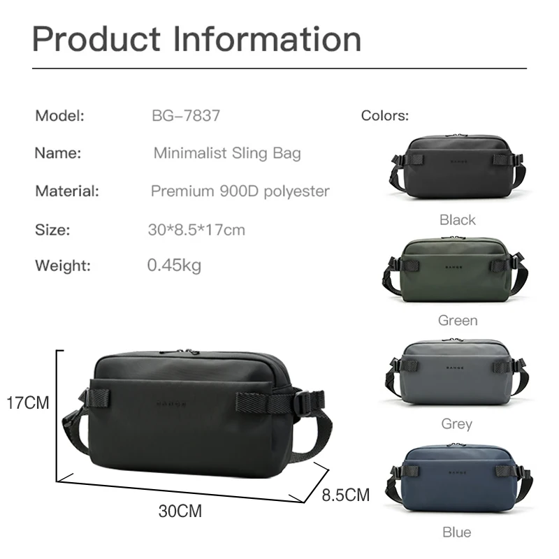 Zercart Borsa a tracolla antifurto, unisex, borsa flessibile personale, borsa antifurto, casual, leggera, per uso quotidiano, escursionismo, pesca, campeggio, ciclismo, Spalla destra grigia