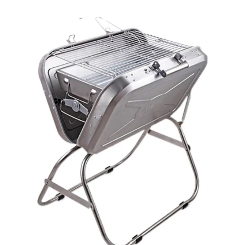 

SCS8828 Barbecue Grill Box Large Size In Stock Europe Asia Charcoal Kebab Mesh Portable Grills Camping Suitcase Design BBQ Grill