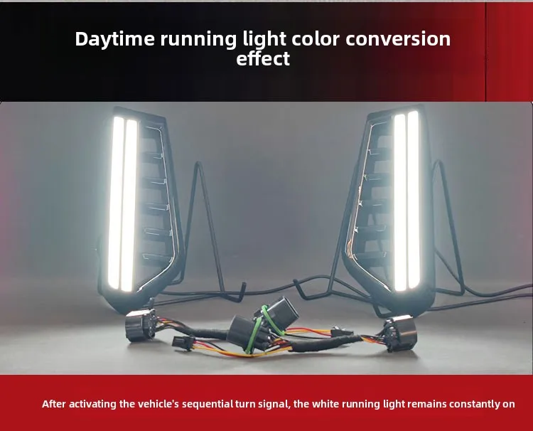 For GAC Empow Attitude 2021 2022 2023 2024 Car LED Daytime Running Lights Front Bumper Fog Lamp DRL Dynamic Turn Signal Daylight detail image 9