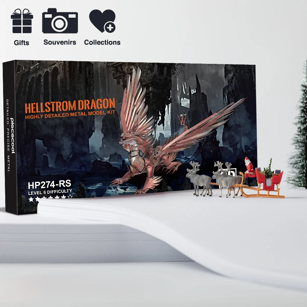 Piececool 3D Metal Puzzles Hellstrom Dragon Jigsaw Model Building