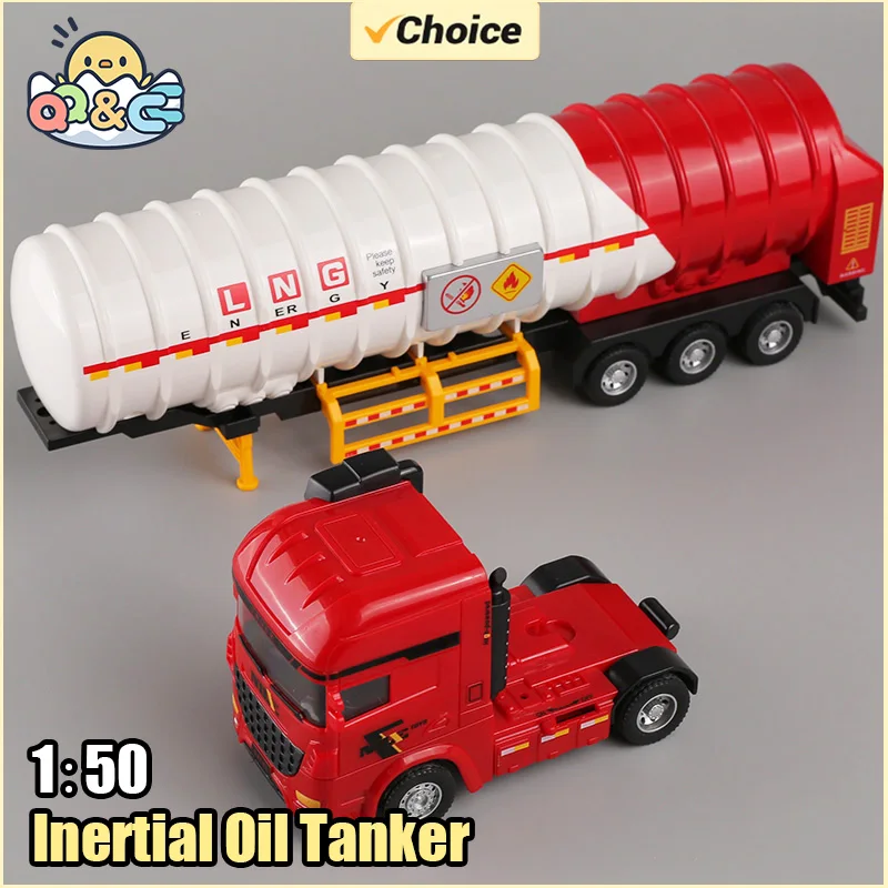 Diecast Oil Tanker Toy Model Plastic Vehicle for Kids