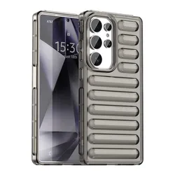 Solid Color Rubber Shockproof Bumper Case - Capsule Design - S24 Plus (Gray)
