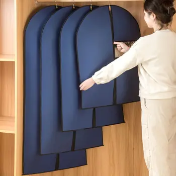 단색 부직포 의류 방진 가방, 원피스 남성 세트 보관 보호 커버, 심플 스타일 가정 의류 보관 가방, 신제품