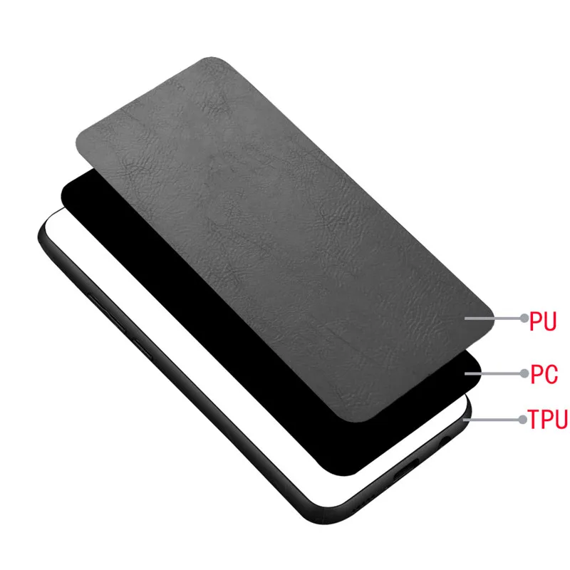 Luxury PU Leather Hard Back Cover - Shockproof Protective Skin for Tecno Camon 18 Premier