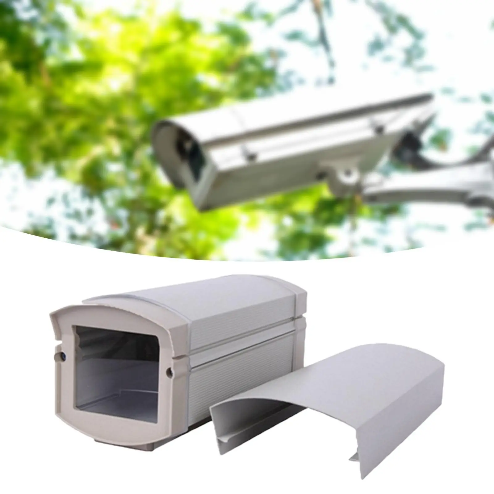 Security Surveillance CCTV Camera Housing Cover Clear Glass Aluminum Housing