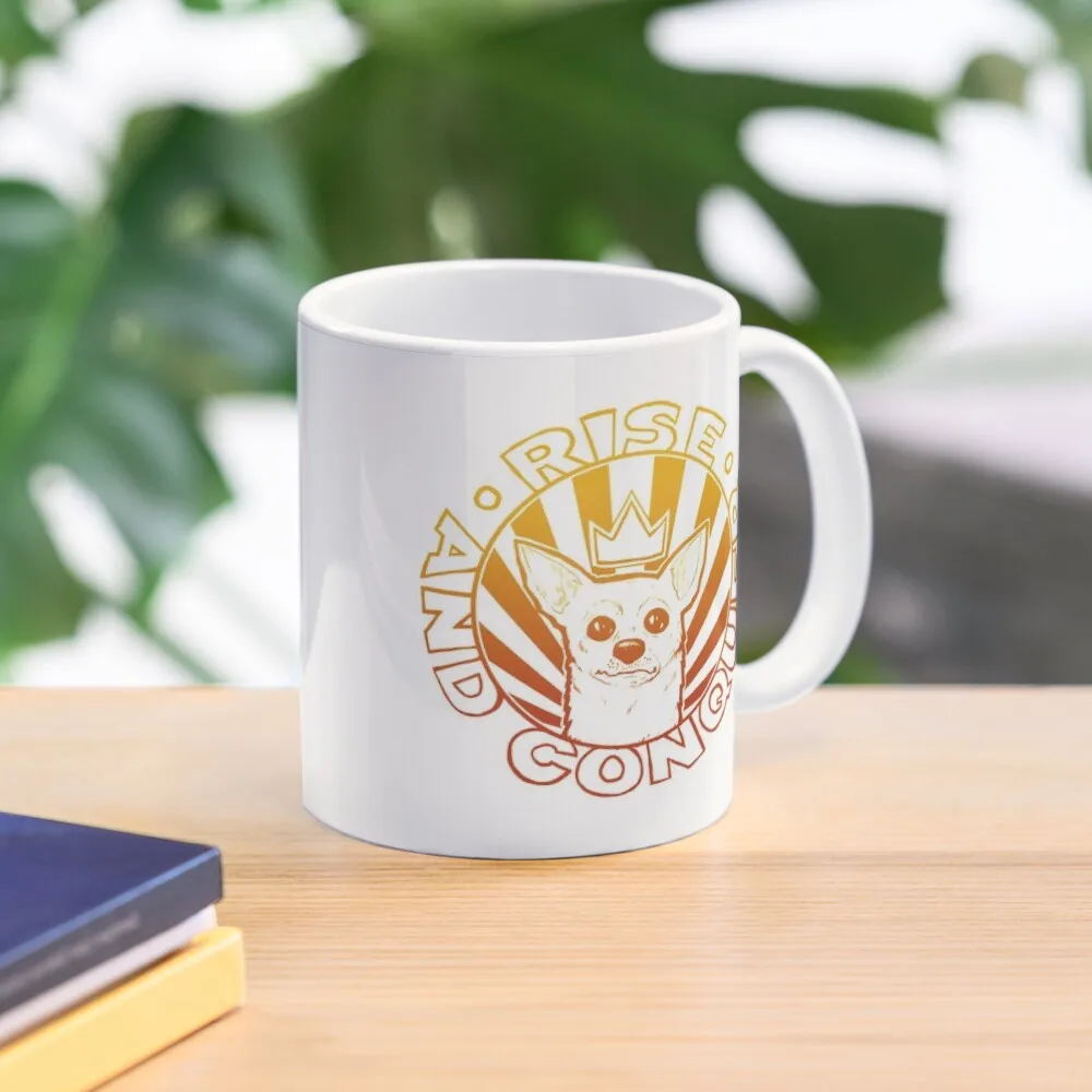 

Canine Propaganda Mug "Rise and Conquer" Coffee Mug Set Cups Sets Thermal Mug