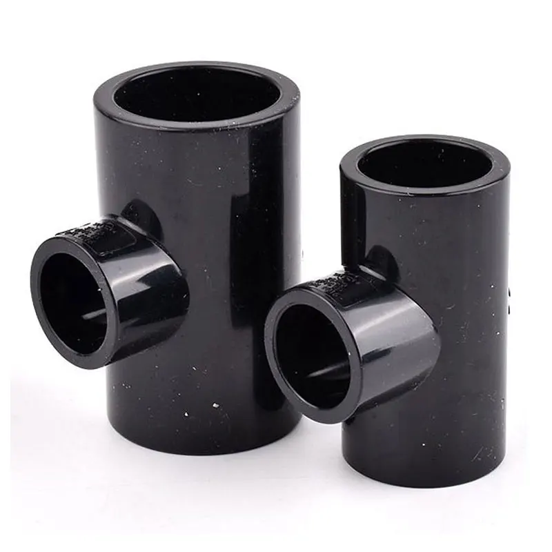 Schwarzer PVC-T-Stück Reduzierverbinder, Wasserversorgungsrohr-Verbindung Gartenbewässerungsrohr-Armaturen Adapter PVC-Reduzierstück – Detail 4