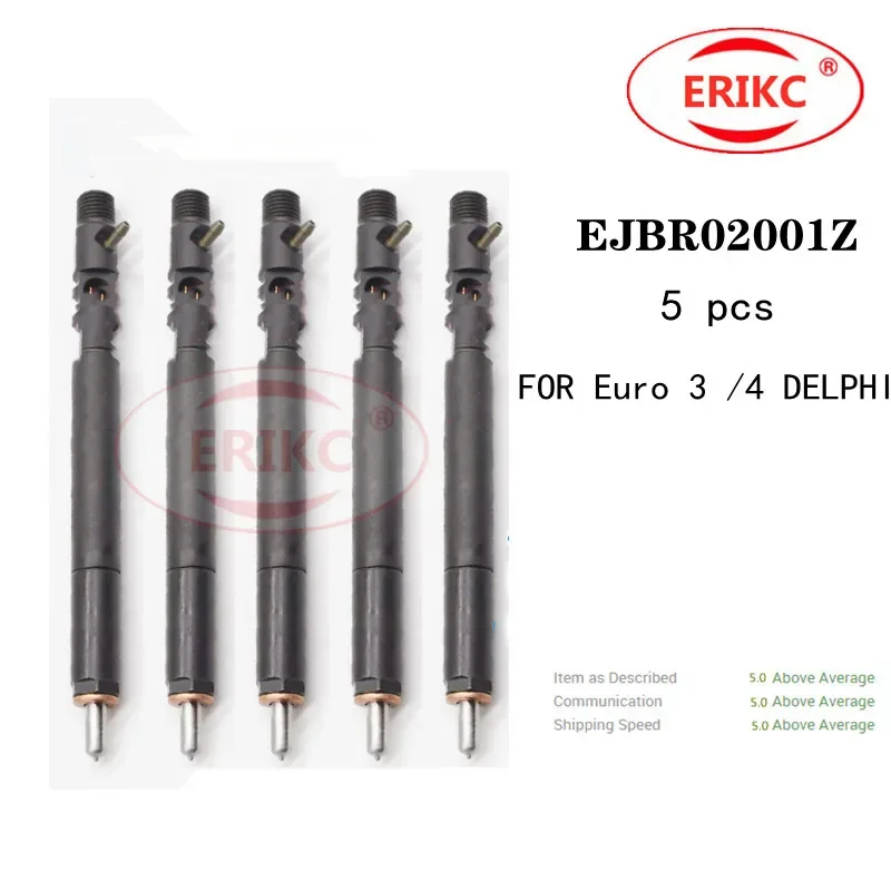 High Pressure EJBR02001Z Diesel Common Rail Injector EJBR 020 01Z for Delphi Injection ERIKC 5PCS