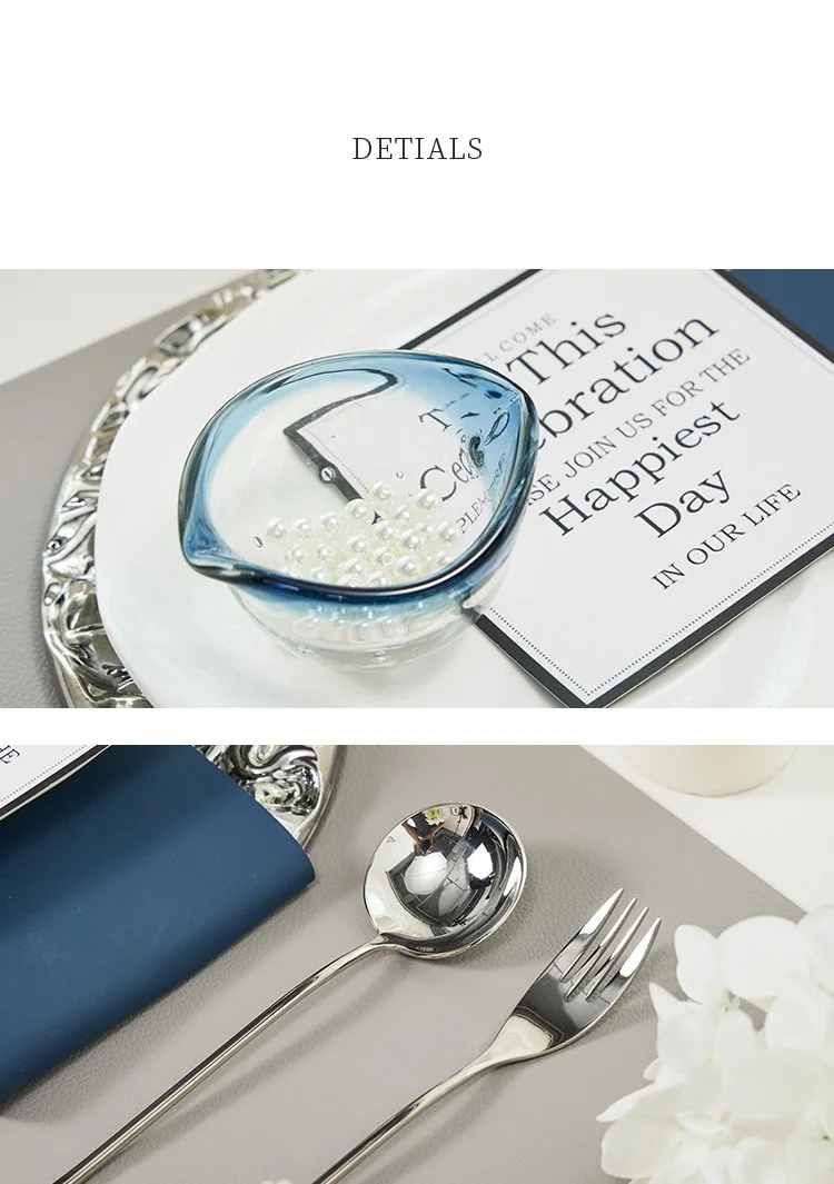 Light Luxury Model Room Tableware Decoration Soft Decoration Exhibition Hall Room Table Set Table Full Set Plate