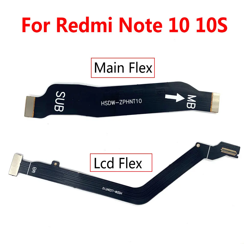 

For Xiaomi Redmi Note 10 10S 10T Pro 4G 5G Main Board Connector USB Board LCD Display Flex Cable Repair Parts