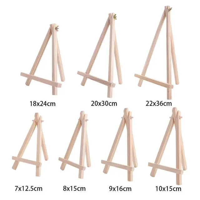 Holder Painting & Sketch Wood Mini Easel Foldable Portable Triangle Display Stand Small Desk Stand Tripod Artworks 5