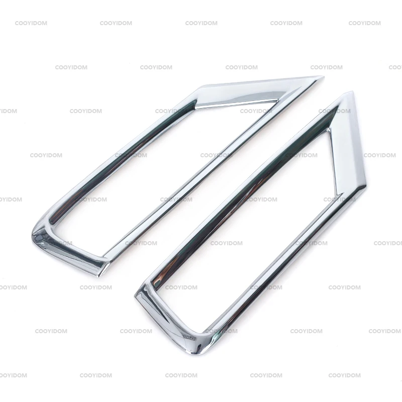 Car Front Bumper Grille Fog Light Cover Trim Fog Lamp Chrome Styling Decoration For Volkswagen VW Tiguan