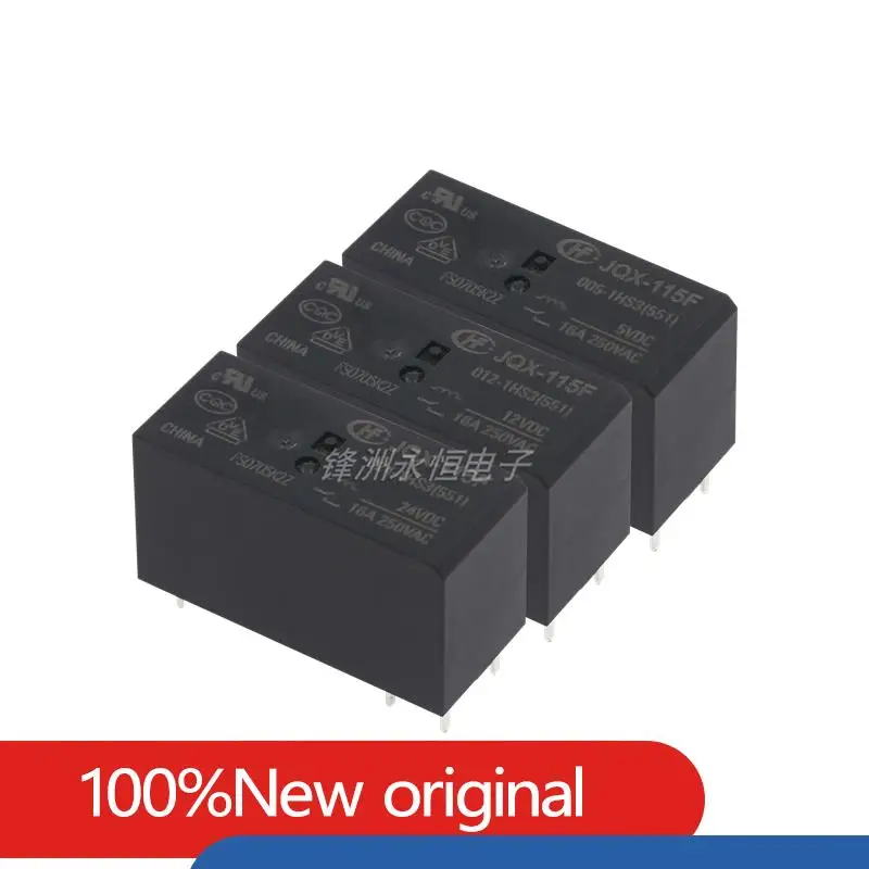 

10PCS/lot Relay HF JQX-115F-I- 005 012 024-1HS3 (551) 6PIN 16A 250VAC 5V 12V 24V Relay