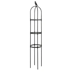 Versatile Garden Trellis Support for Climbing Plants and Flowers (Black)