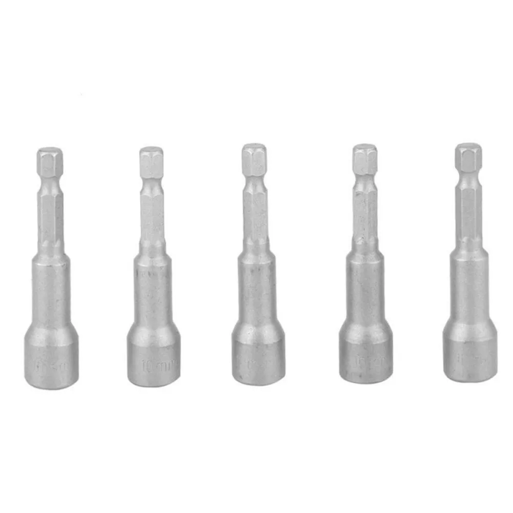 

Length 65 Mm PACK OFF 5 Durable 10mm Magnetic Nut Driver Hex Head Impact Socket Power Drill Bit 65mm Length (Set of 5)
