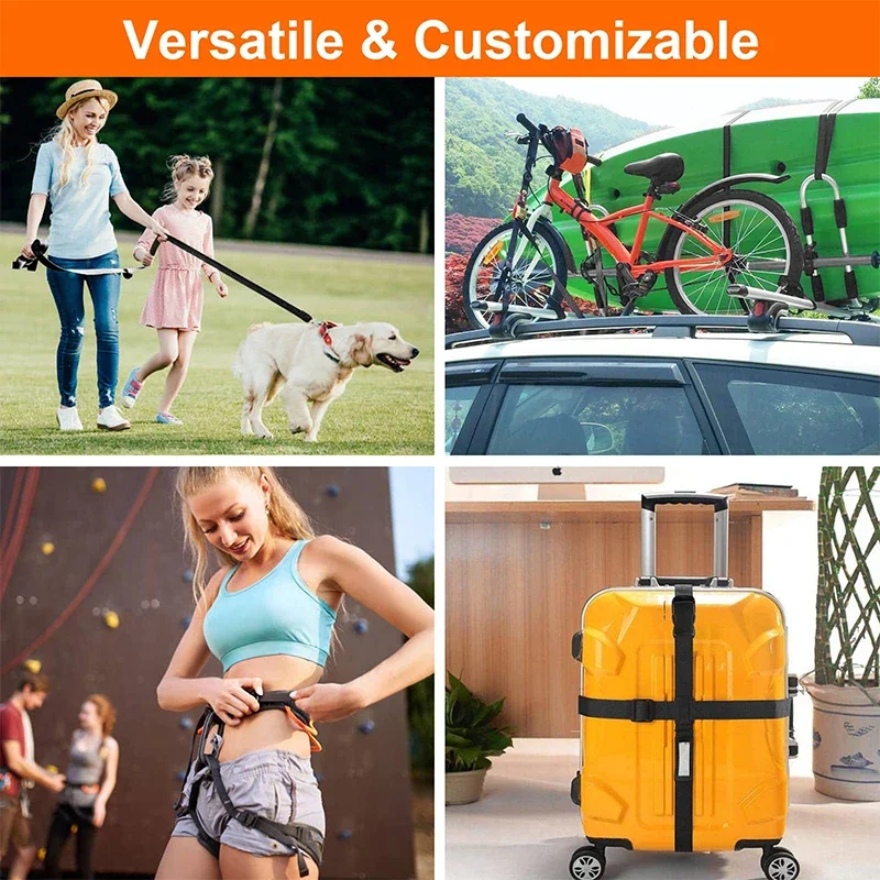 10M Nylon Webbing Backpack Pet Buckle Strap With 6pcs Adjustable Side Release Plastic Buckles and 12PCS Tri-Glide Slide Clip nylon webbing,nylon webbing tape