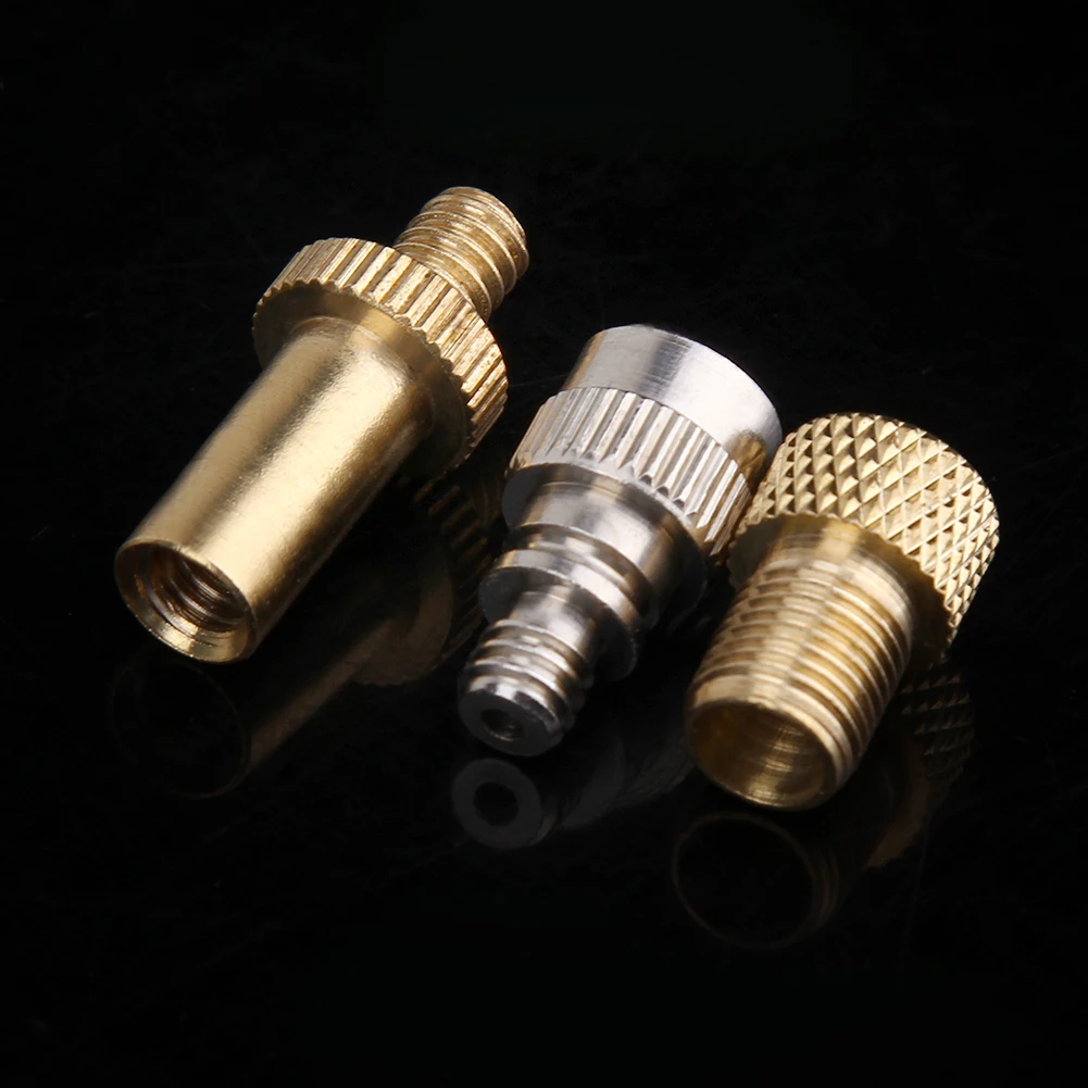 Bike Bicycle Presta to Schrader Valve Adapters+ Presta Valve Extension 3pcs