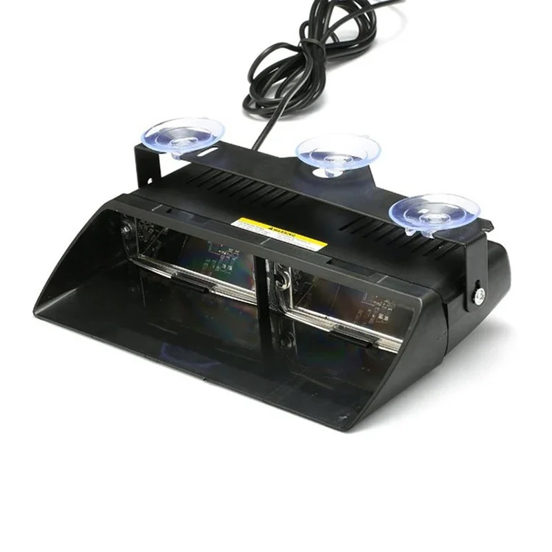 12V 16 Bead LED Car Light Police Strobe Light Emergency Suction Cup Warning For Trailer With Cigarette Lighter 18 Model
