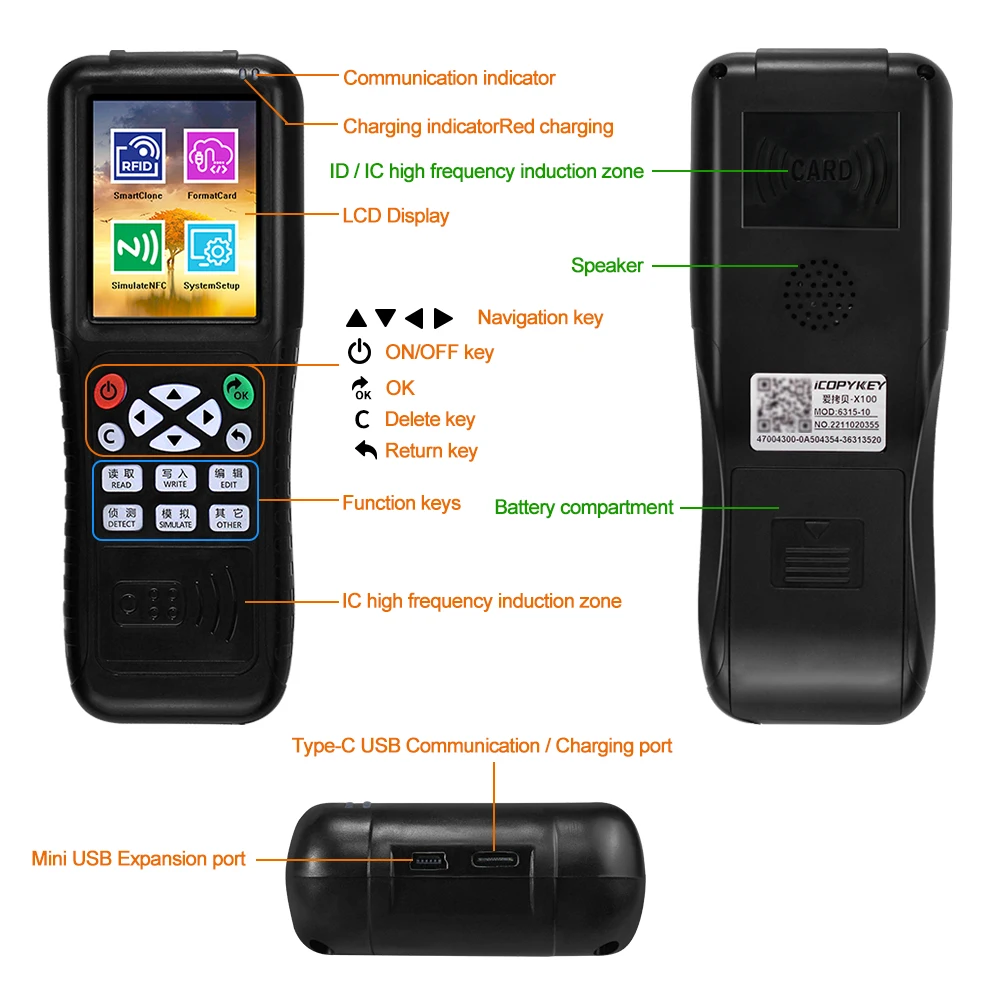 Yitoo 2023 Új Változat RFID Óraadó Artista, kulcs rty programmer Dekódoló duplicator NFC Napidíjas, szabadon Szoftver Mozgékony APP Rejtjelezés áttevése