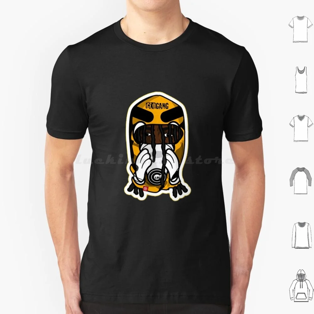 Maschera Da Sci-Glo Gang T Shirt Cotone Uomo Donna Stampa Fai Da Te Glo Gang Chief Keef Glo Gang Rap Glogang Sosa Trap Ballout Chief Hip Hop