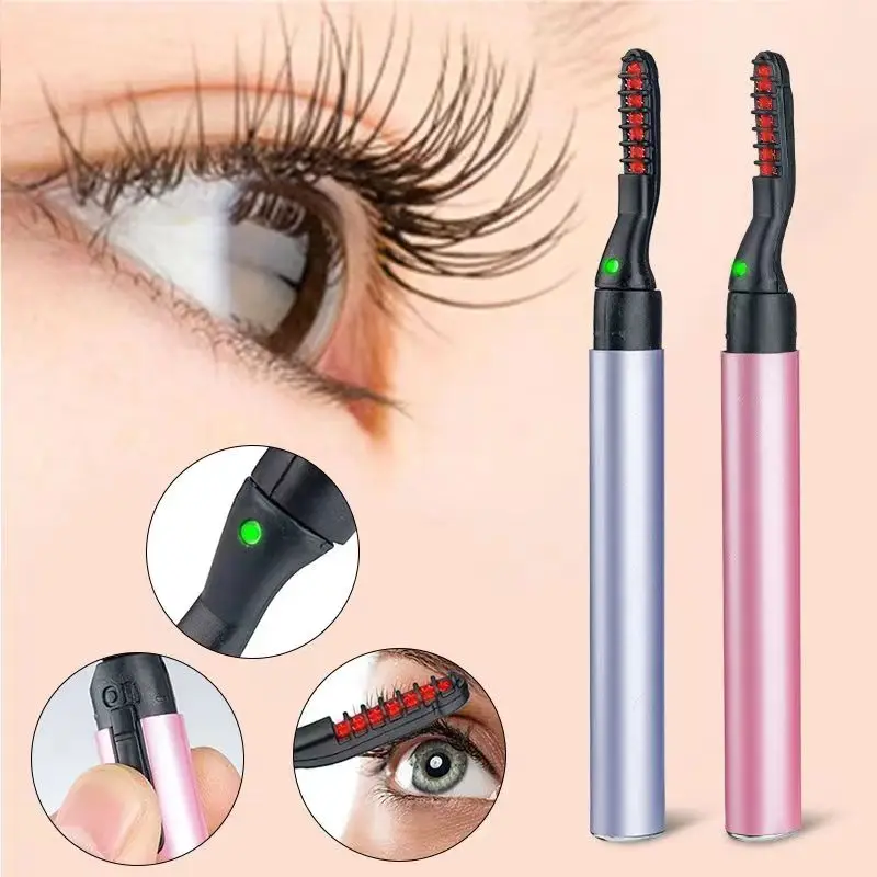 

Electric Eyelash Curler Heating Curling Eyelash Pen Mascara Long Lasting Eye Lashes Comb Durable Shaping Slender Eyelash Brush