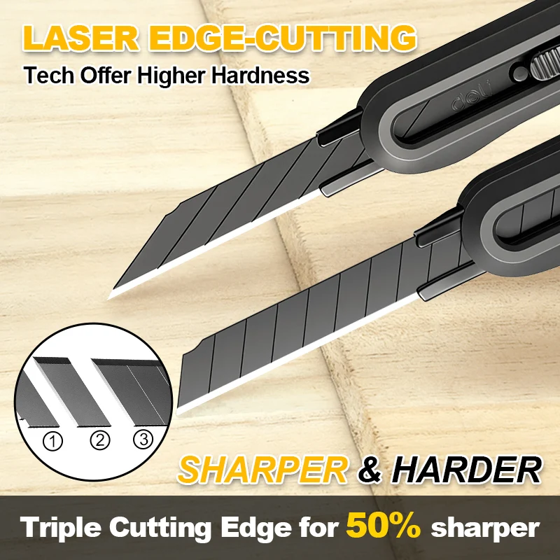 유틸리티 나이프 세트 9mm SK5 금속 블레이드 포켓 나이프 종이 상자 절단 해체용 나이프 가정 및 학교 용품