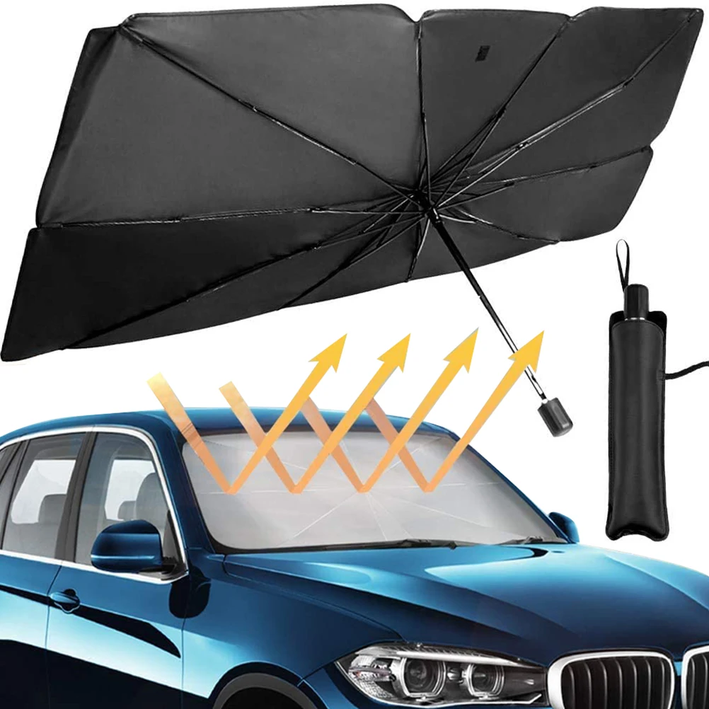 Parasol plegable para parabrisas de coche, sombrilla con aislamiento  térmico, protección Interior para ventana delantera, UV, 125cm, 140cm -  AliExpress