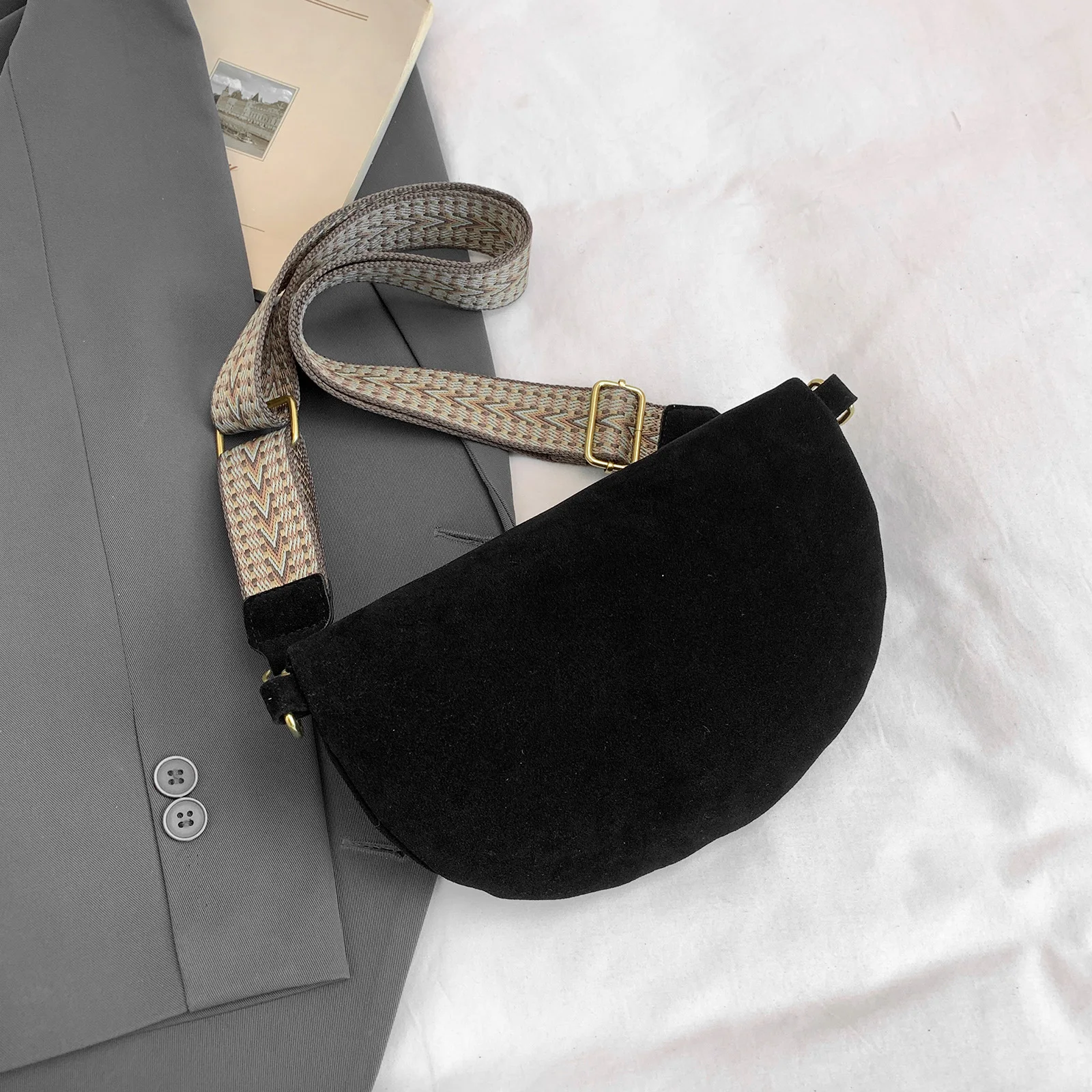 Crossbody Sling Bag PU Leather Trendy Fanny Pack Belt Bag for Women Everyday Use Work Travel