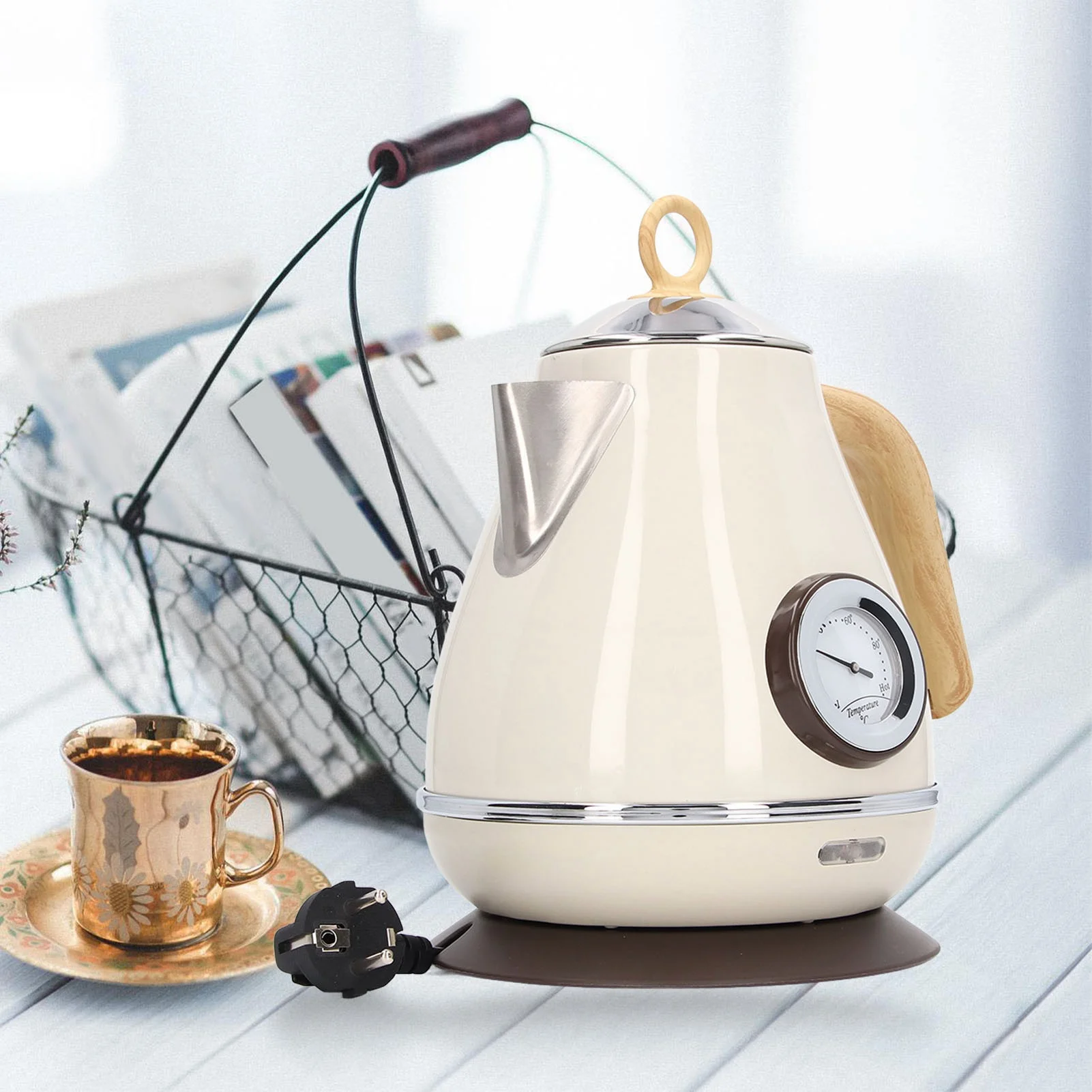 Electric Kettle Small Electric Kettle 1.7L Capacity with Temperature Display for Office for Home 2