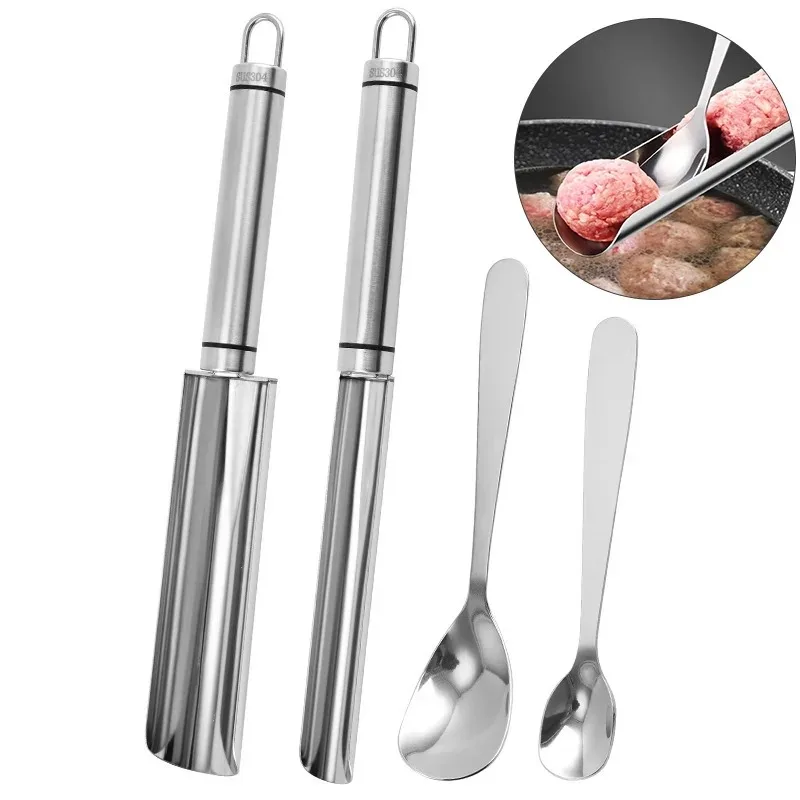 Meat Ball Maker Tool Stainless Steel Meatball Maker Handmade DIY Meatball Molds Kitchen Tools 304 Stainless Steel Scoop meat ball maker