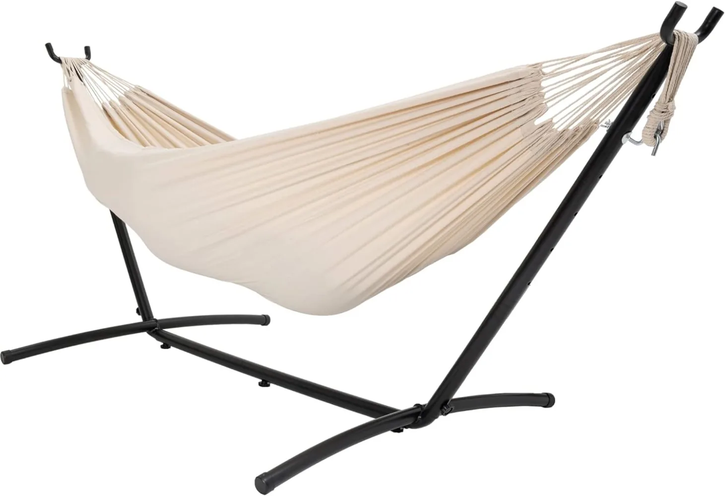 Lazy Daze Hammocks Double Hammock with 9ft Space-Saving Steel Stand Includes Portable Carrying Case, 450 Pounds Capacity