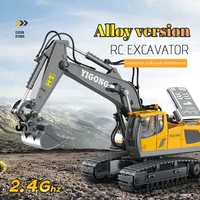 New 5/11 Remote Control Excavator Electric Engineering Car Yigong Simulation Channel Alloy And Excavator Kid Toy For Xmas Gift 1