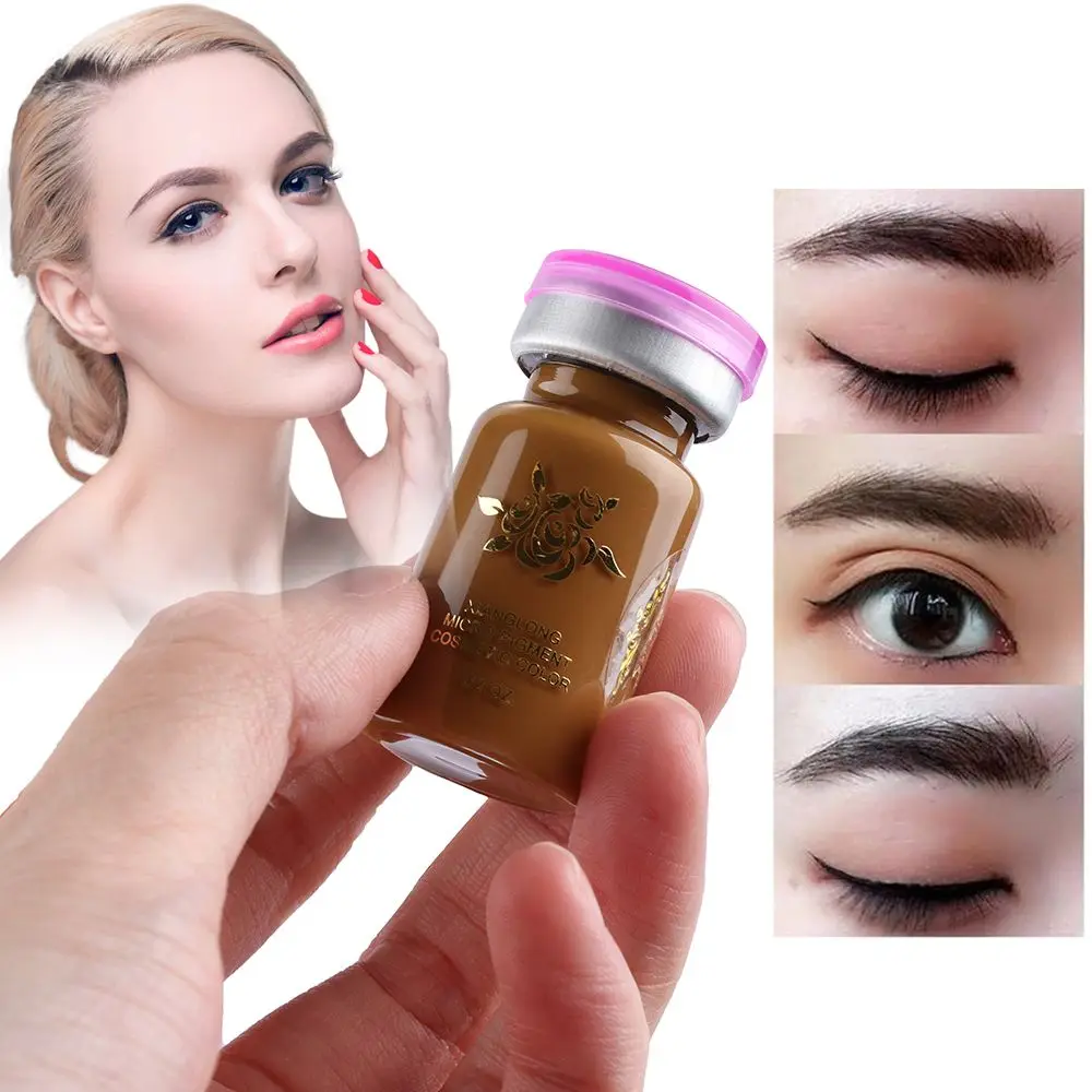 Hot Sale Beauty Tool Supplies Cosmetic Makeup Pigment Eyebrow Lip Liner Tattoo Ink Emulsions Semi Permanent