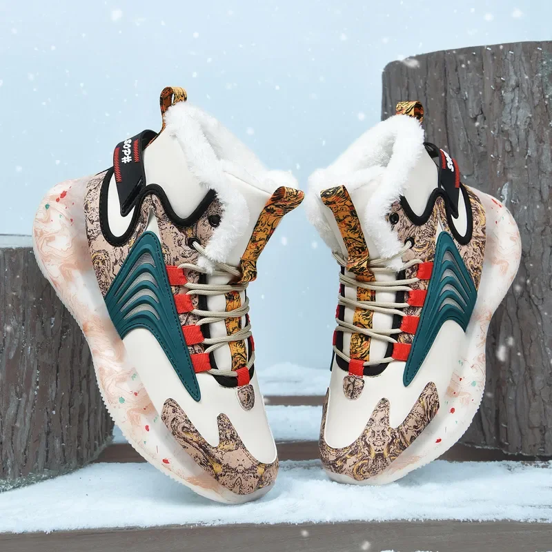 

men boots 2022 New Winter Slippers Warm Men Shoes Waterproof Non-Slip Plush Sneakers Male tenis shoes