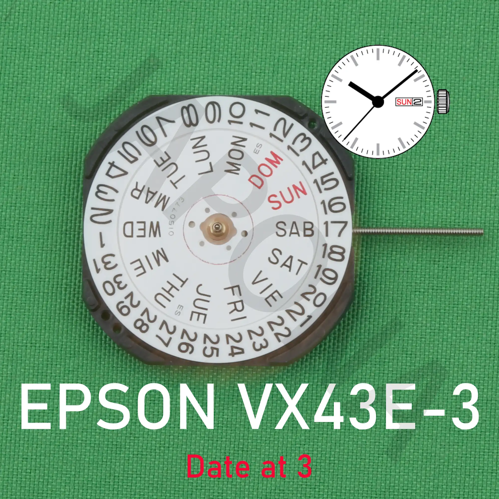 vx43 movement epson VX43E movement japan watch movement VX43E-3