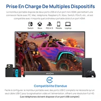 ARZOPA Moniteur portable 16,1 pouces, 144 Hz, 100 % sRGB, 1080P FHD, écran IPS, deuxième écran externe pour ordinateur portable/PC/PS5/Mac/Xbox Z1FC 6