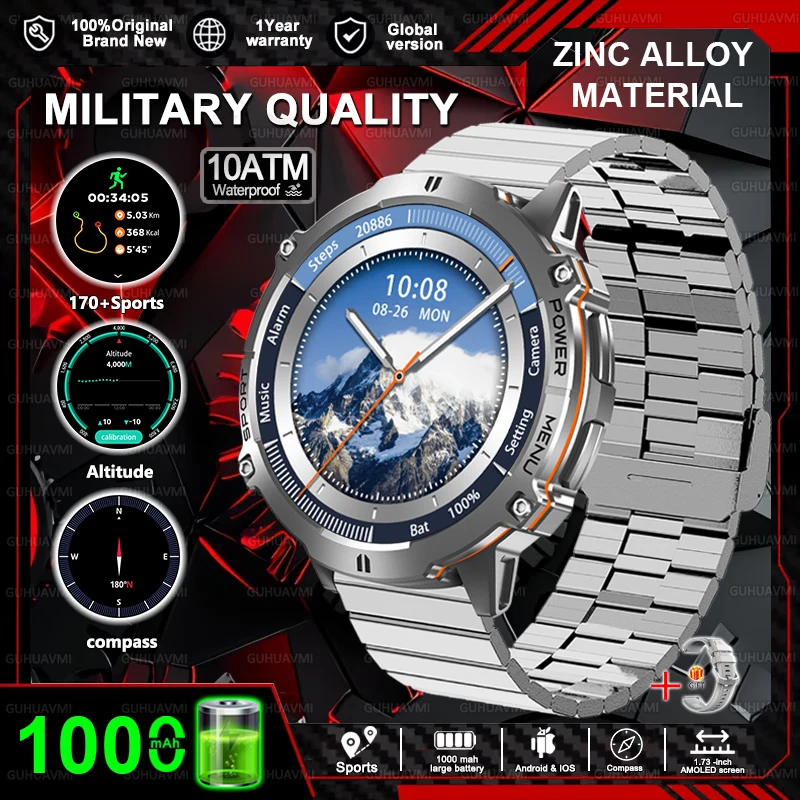 2025 HOT New T-REX3 SmartWatch 1000mAh Large Batte...
