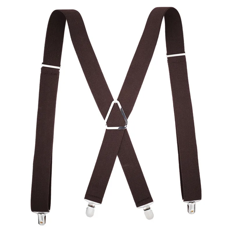 Suspenders for Men Work 2.5cm Wide 2 Clips Heavy Duty Big and Tall Trucker Suspenders Adjustable Elastic Trouser Braces