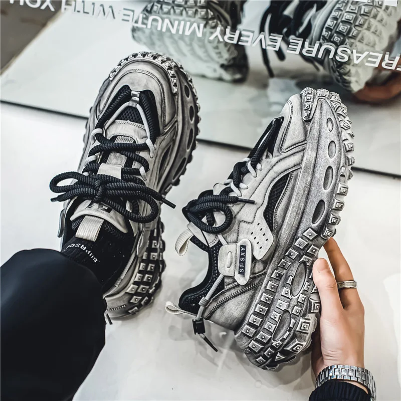 New Summer Outdoor Men's Casual Thick Bottom Sneaker Shoes For Men Sports Breathable Mans Popular Loafers Model Male_vogvips.com