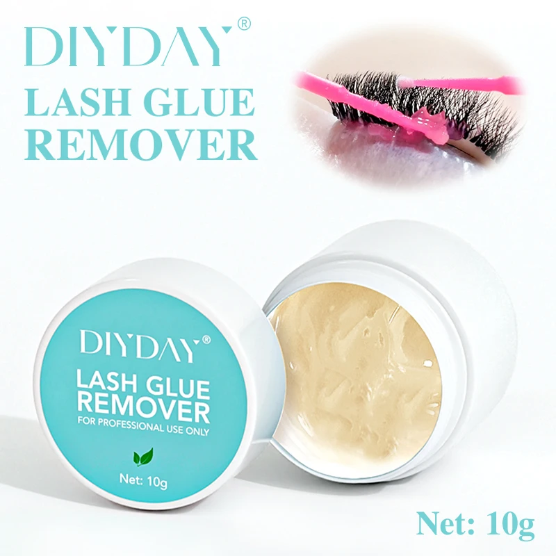 DIYDAY Eyelash Extension Glue Remover, 10g Strawberry & Original Flavor, No Irritation Fast Cleaning Lash Cream for Faux Lashes