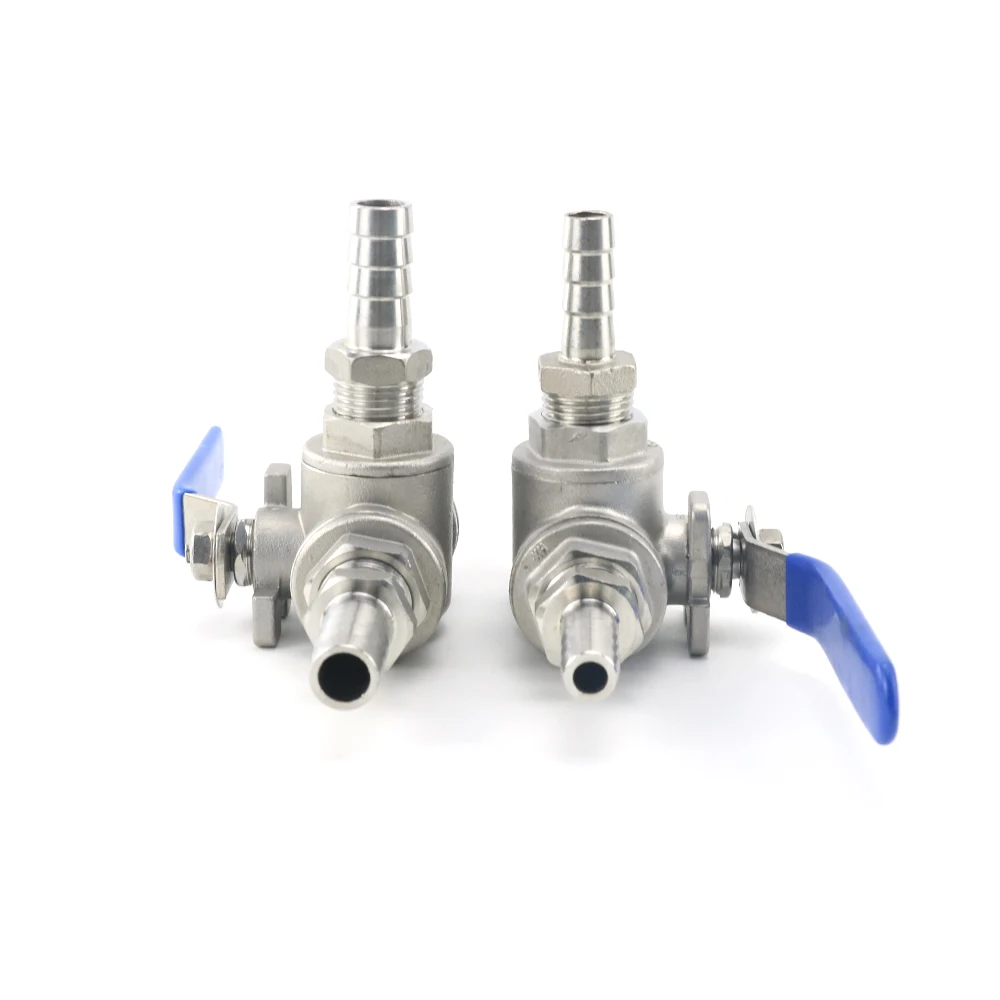 Valvola A Sfera A Tre Vie In Ottone Con Portagomma - Filetti Da 6 A 25 Mm - Rubinetto A T Per Acqua, Olio, Gas, Adattatore A L