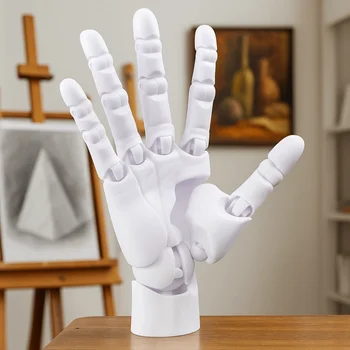 Modello mobile con giunto a mano in plastica Manichino biomimetico Simulazione a mano Action Figure a mano Scultura Modello a mano anime articolato